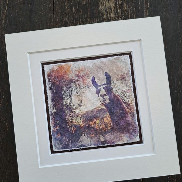 Miniature llama art  "The Overseer"