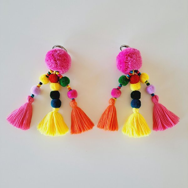 Colourful Llama and Alpaca Halter Pom poms