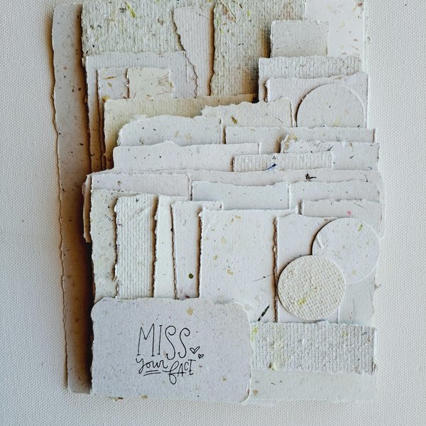 Hand made Paper Collage Scrap Pack,  Junk Journal paper in neutral tones