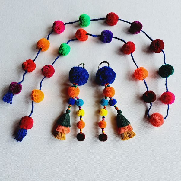Colourful Llama / Alpaca Tassels and Pom Poms 