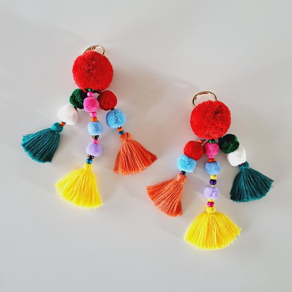 Colourful Llama / Alpaca Halter Tassels packaged for gifting.