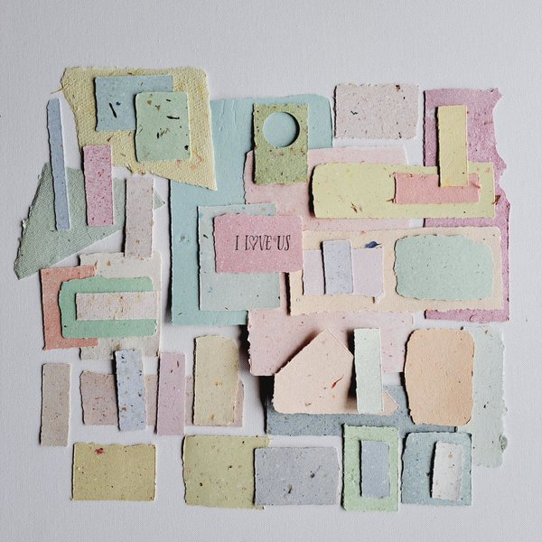 Handmade Recycled Paper Collage Pack,  Junk Journal papers, coloured selection