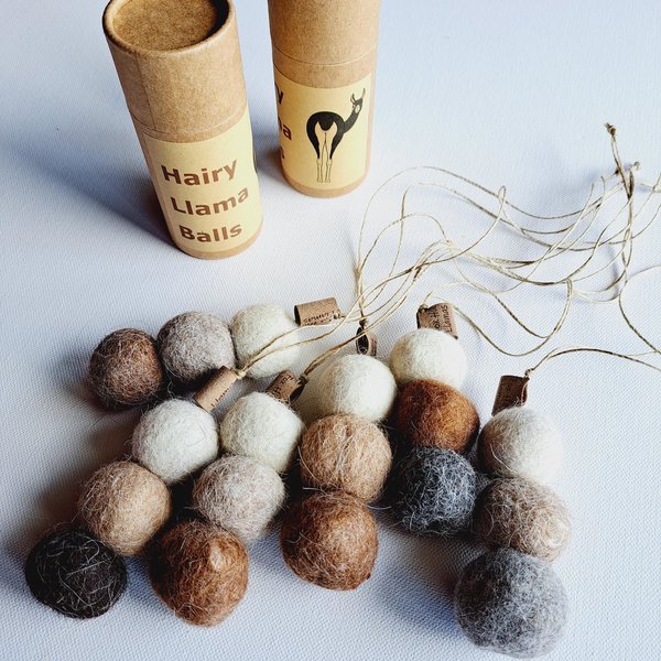 Hairy Llama Balls. Handmade Car Mirror Dangle Diffuser. BYO scent or essential oil